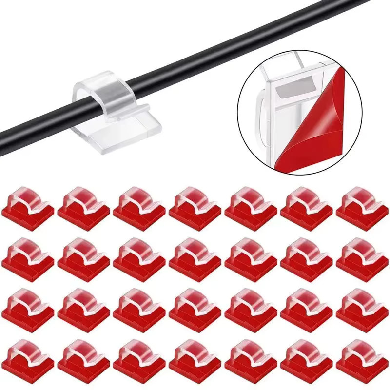 Kabel Organizer Clips zur Kabelverwaltung für USB-Ladekabel und Datenleitungen, transparent - Bild 2