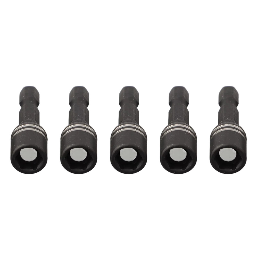 VIBRATITE Magnetisches Mutter-Schraubendreher Bit Set, 5er Set, 8x45mm, 1/4 Zoll Hex Schaft, Steckschlüssel Adapter für Reparaturarbeiten - Bild 2
