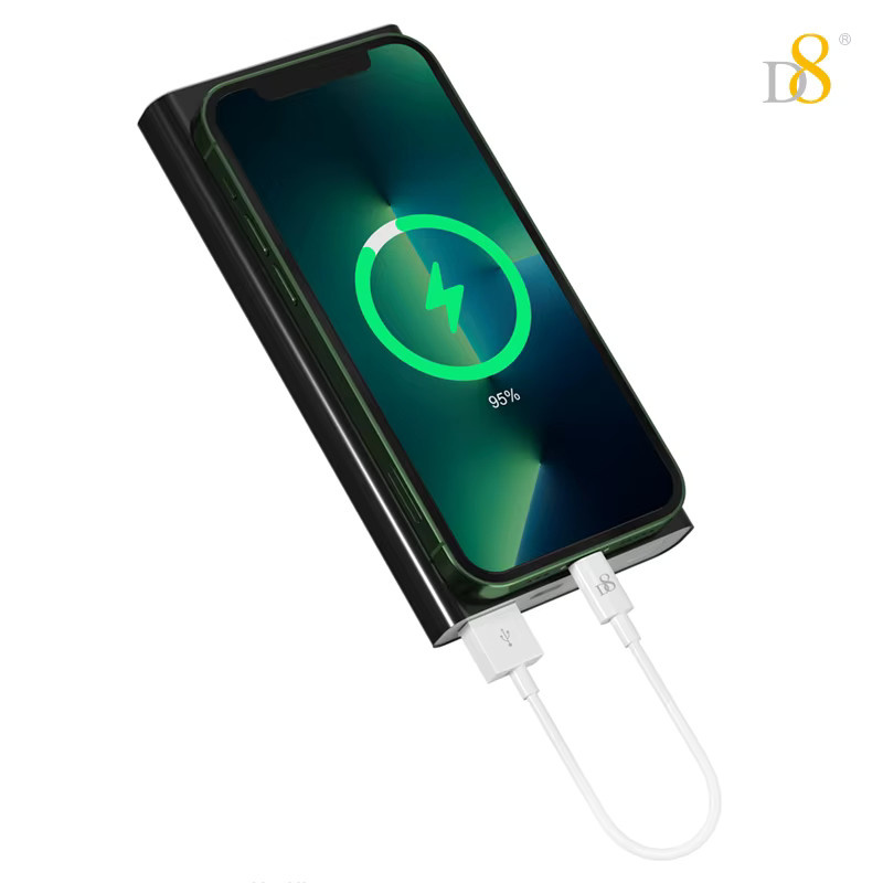 D8 USB-A auf Lightning-Kabel MFi-zertifiziert für schnelles Laden mit 2,4 A in Weiß und Lila - Bild 2