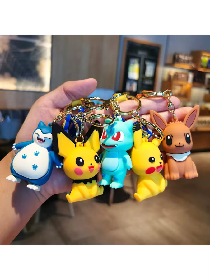 Pokemon Schlüsselanhänger Pikachu Snorlax Eevee, Kinder - Bild 4