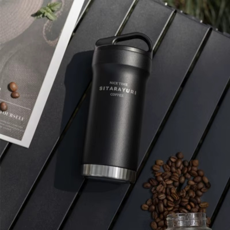JUSTINLAU Thermosbecher aus Edelstahl in Blau, 420 ml, auslaufsicherer Isolierbecher für Kaffee und Tee, ideal für Sport und Camping - Bild 2