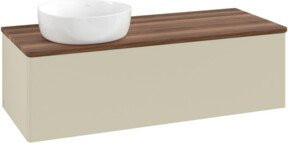 V&B Waschtischunterschrank Antao ohne Frontstruktur, Farbe: Weiss, B/T/H: 120 x 36 x 50 cm - Bild 1