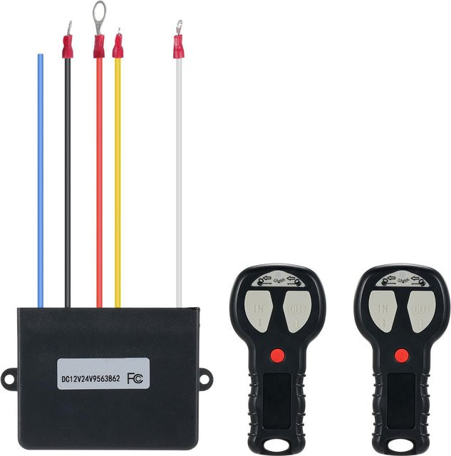 Universelles 12V Funkfernbedienungsset für Seilwinden mit Bluetooth für Jeep, LKW, ATV und SUV, Farbe: Schwarz - Bild 1