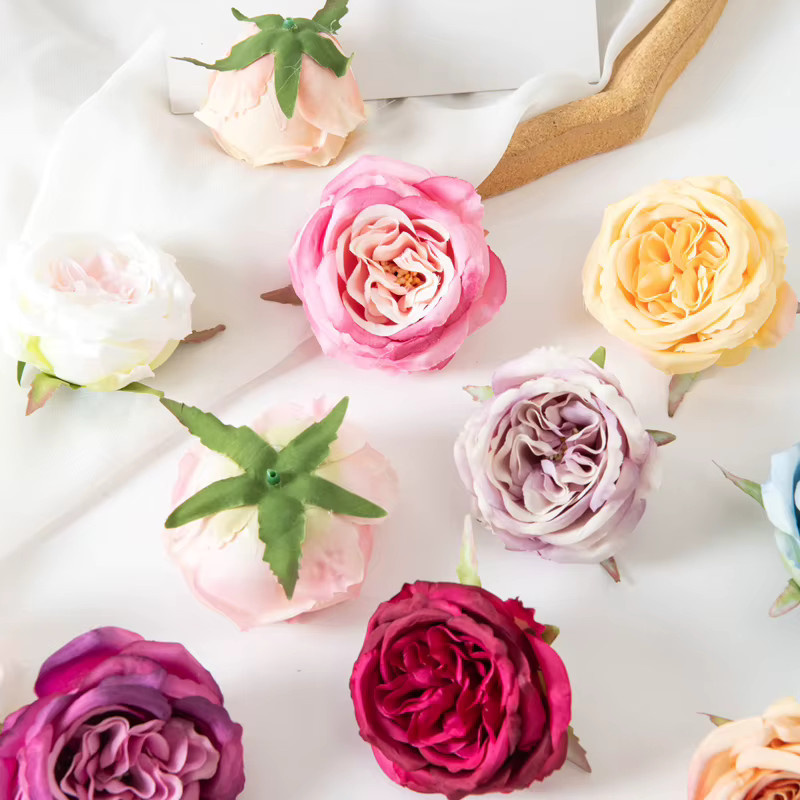 10 bis 20 Stück Künstliche Pfingstrosen aus Seide in Lila und Multicolour für Hochzeiten, Partys und Garten-Dekoration - Bild 2
