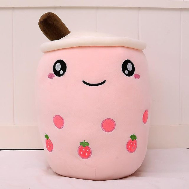 Bubble Tea Plüschtier Boba Milchtee, Kuscheltier Kissen, 24cm - Bild 1