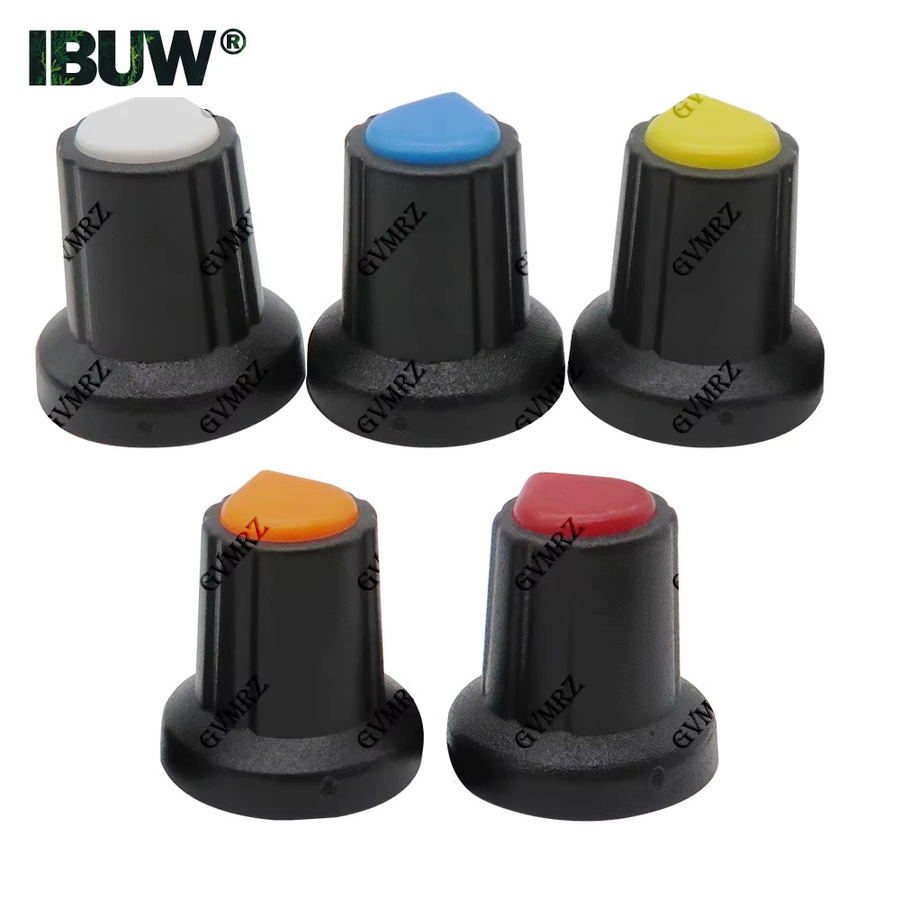 30er Set AG2 Drehregler in 5 Farben für Potentiometer und Schalter, Lochdurchmesser: 6 mm, Maße: 15 x 17 mm, ideal für deine DIY-Elektronikprojekte - Bild 2