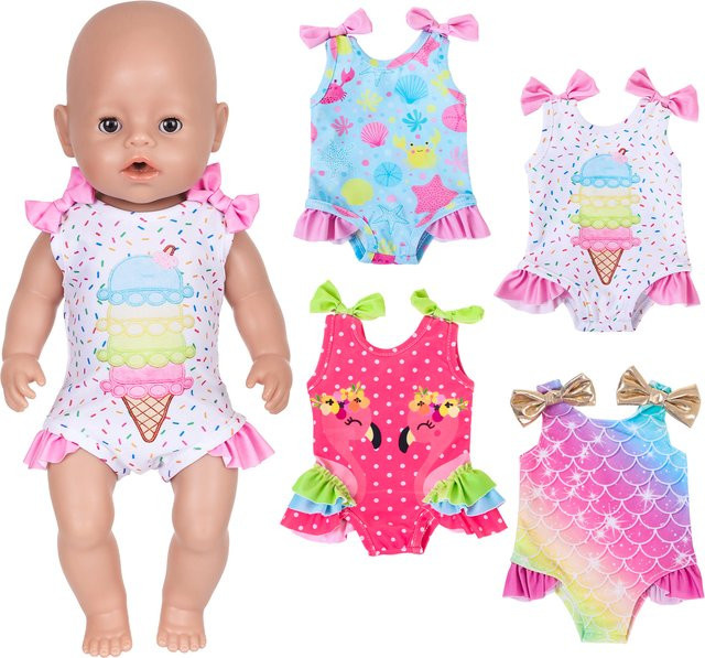 dearbei Sommer-Bikini-Puppenkleidung für 16-18 Zoll Babypuppen, Zubehör - Bild 1
