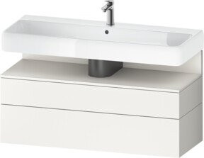 Duravit Waschtischunterschrank Qatego in Weiß mit 1 Schublade und 1 Auszug, B/T/H: 119 x 47 x 59 cm - Bild 1