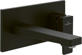 Villeroy & Boch Architectura Square Einhebel-Waschtischarmatur mit Push-Open-Ablaufgarnitur in Mattschwarz - Bild 1