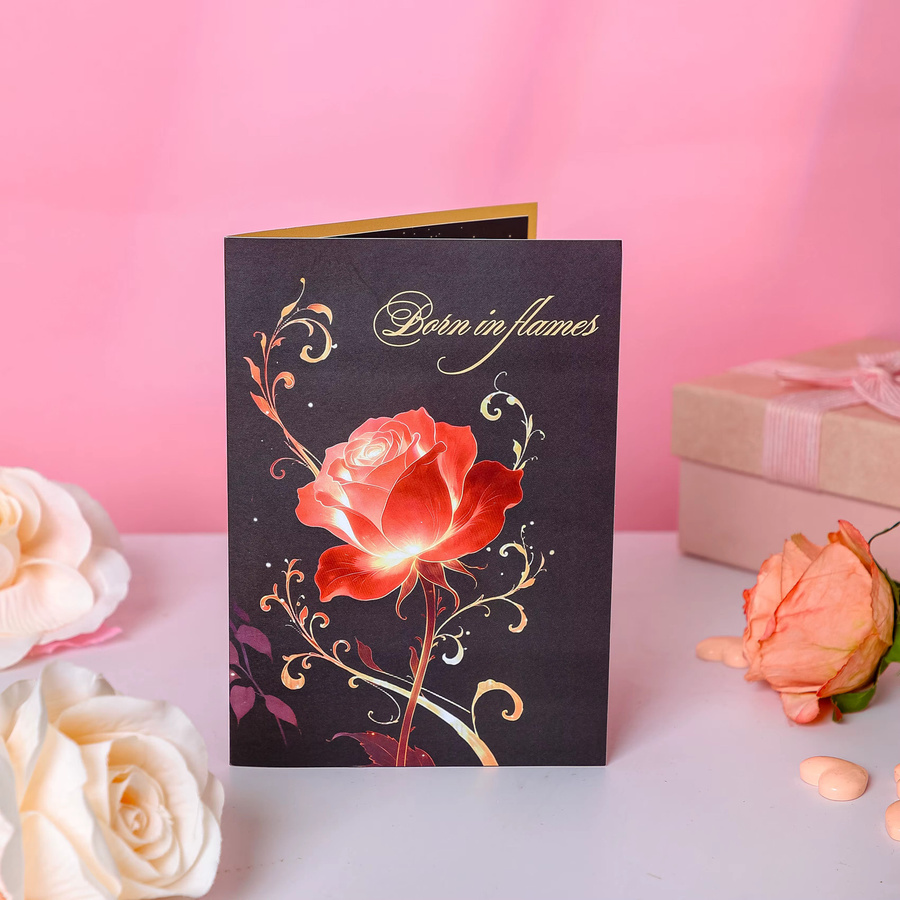 Opjoys 3D-Grußkarte mit Rosenmotiv in Multicolor aus Papier - Bild 2