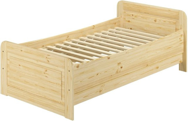 Erst-Holz Massivholz Bett aus Kiefer mit Rost Modell 42, Farbe Braun, B/T/H: 90 x 200 x 102 cm - Bild 1