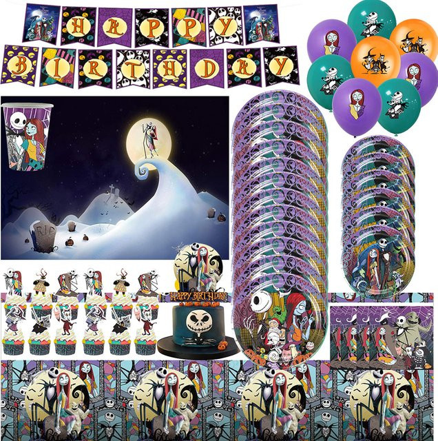Potdemiel Party-Dekorationsset aus Papier mit Ballons und Hintergrund für Halloween, Weihnachten oder Geburtstage, Mehrfarbig - Bild 1