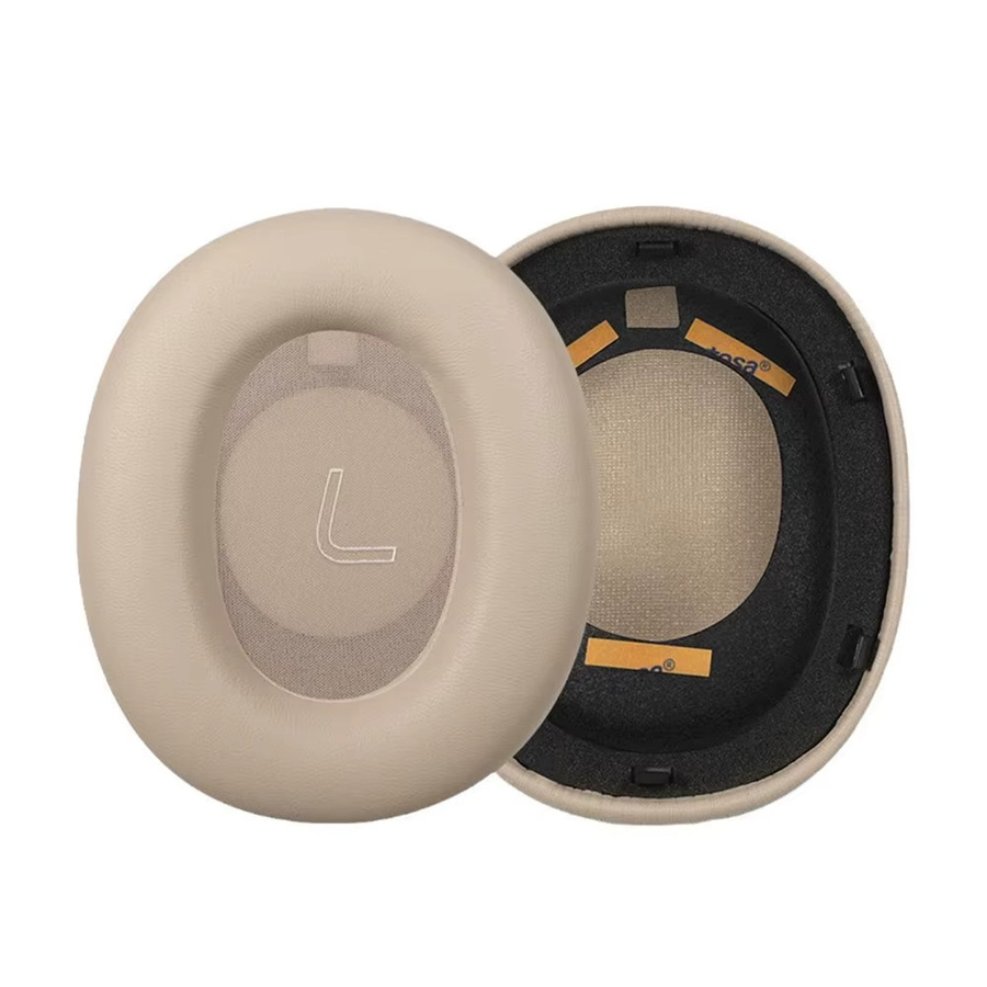 Edifier Ersatz-Ohrpolster für WH950NB in Beige mit Memory-Schaum und weichem Proteinleder - Bild 1