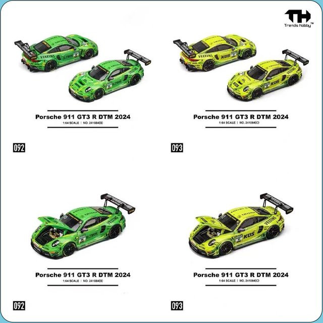 TrendsHobby Porsche 911 GT3 R Automodell, 1:64, Metall, Grün - Bild 1