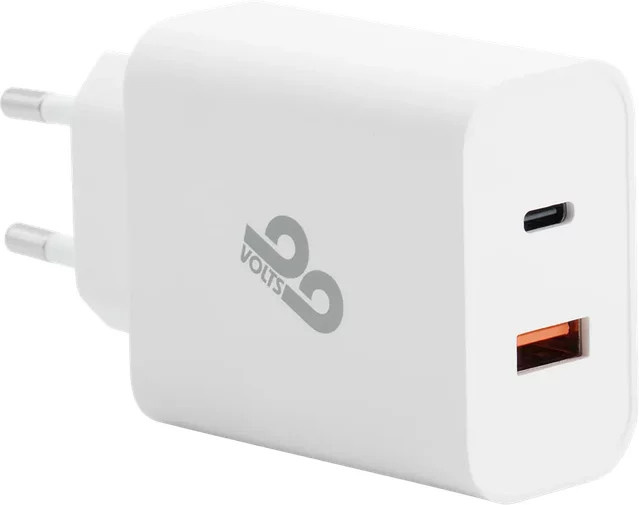 99VOLTS Power Adapter 38W mit 18W USB und 20W USB-C in Weiß - Bild 1