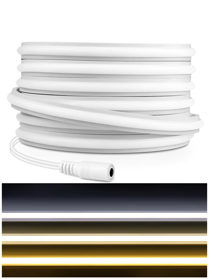 Rybakov COB LED Neon Streifen Weiß, Wasserdichtes Flexibles LED Band für Garten Dekoration, 24V DC - Bild 7