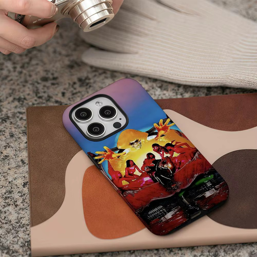 O-OsamaSon Jump-Out Handyhülle für iPhone 12 bis 17 Pro Max Plus, glänzende HD-Doppelschicht-Flüssighartschale, weiß und mehrfarbig - Bild 5