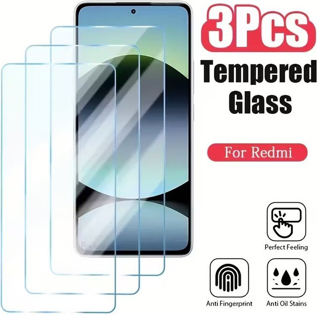 3er-Set Displayschutzfolie aus gehärtetem Glas für Xiaomi Redmi Note 13 Pro 5G, transparent - Bild 1
