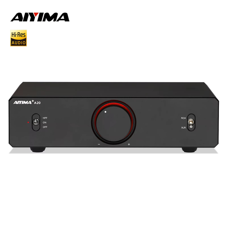 AIYIMA A20 HPF Stereo-Leistungsverstärker mit PFFB und Hochpassfilter, TPA3255 HiFi 2.0 Audio-Verstärker in Schwarz, 300Wx2 mit XLR/RCA Symmetrischem Eingang - Bild 9