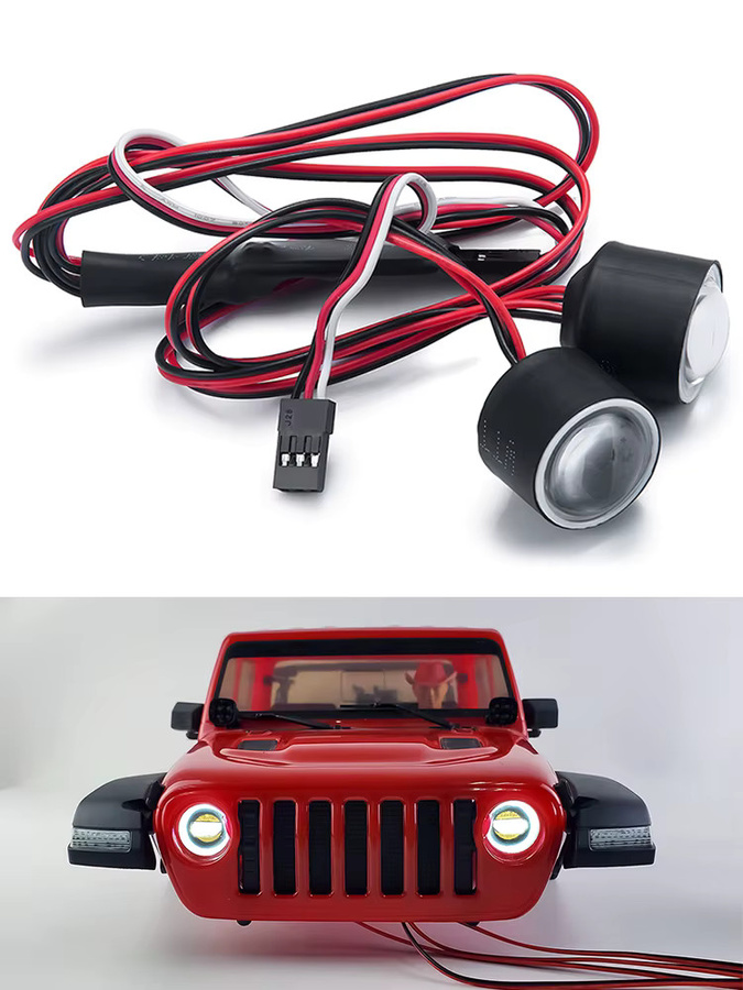 AXSPEED RC-Autoscheinwerfer, Frontstoßstangen-LED-Leuchten, 2 LEDs - Bild 5
