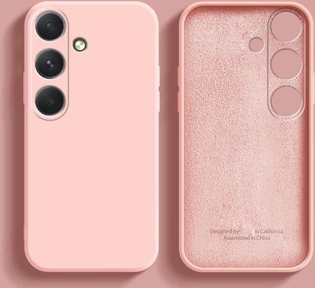 Stoßfeste Softcover Silikon Hülle für Samsung Galaxy A05s A14 A15 A24 A25 A34 A35 A54 A55 (auch A04 A04S A04E) in Rosa - Bild 1