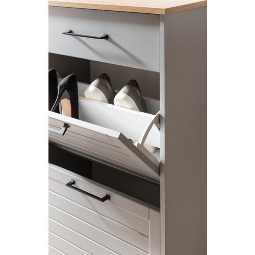 Schildmeyer Schuhschrank Jelda, grau, B/T/H: 34 x 62 x 102 cm - Bild 4