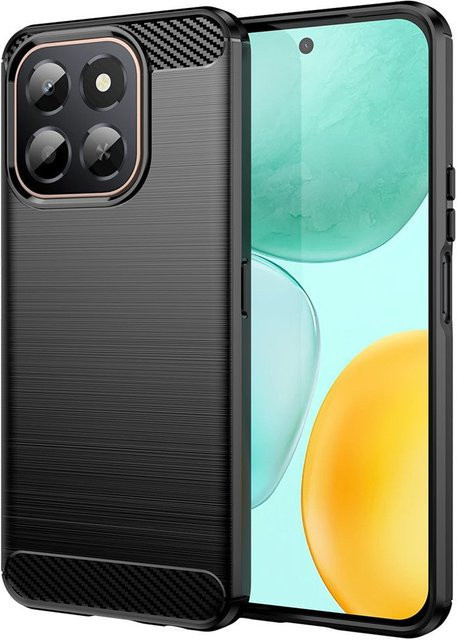 Techsuit Schutzhülle für Honor X6c in Schwarz mit Carbon-Optik - Bild 1