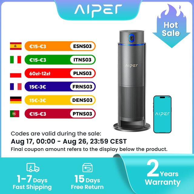 Aiper IrriSense Gartensprinkler Grau - Generalüberholtes intelligentes Bewässerungssystem mit Regensensor, App-Steuerung und 4-in-1-Mehrzonen-Funktion - Bild 1