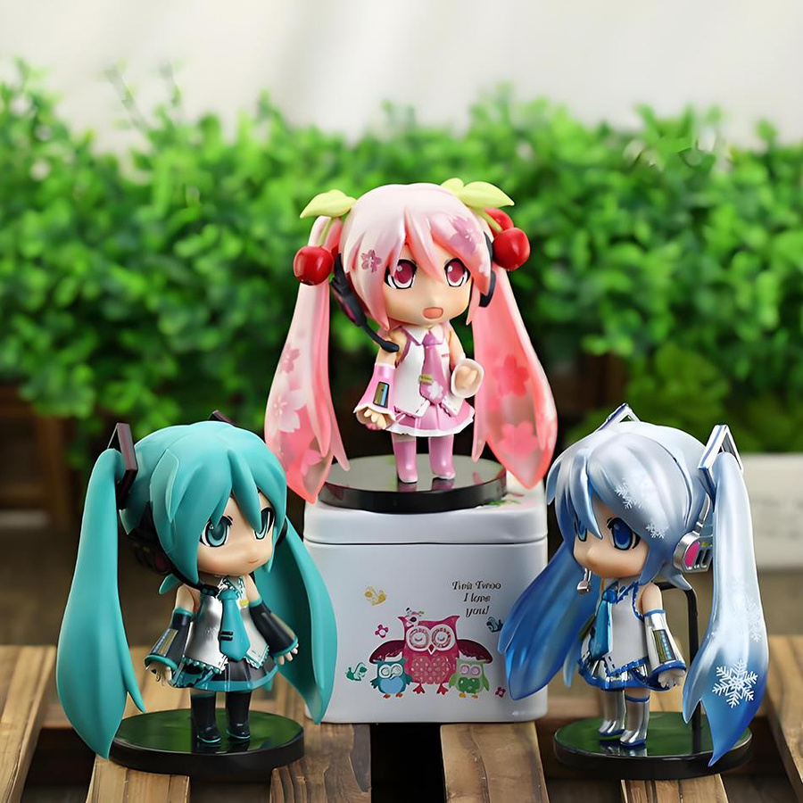Yiran toy 1 Hatsune Miku Modell Mini Mädchen Charakter Rosa Grün - Bild 2