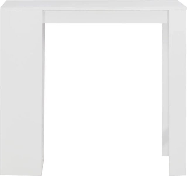 vidaXL Bartisch mit Regal in Weiß, B/T/H: 110 x 50 x 103 cm - Bild 1