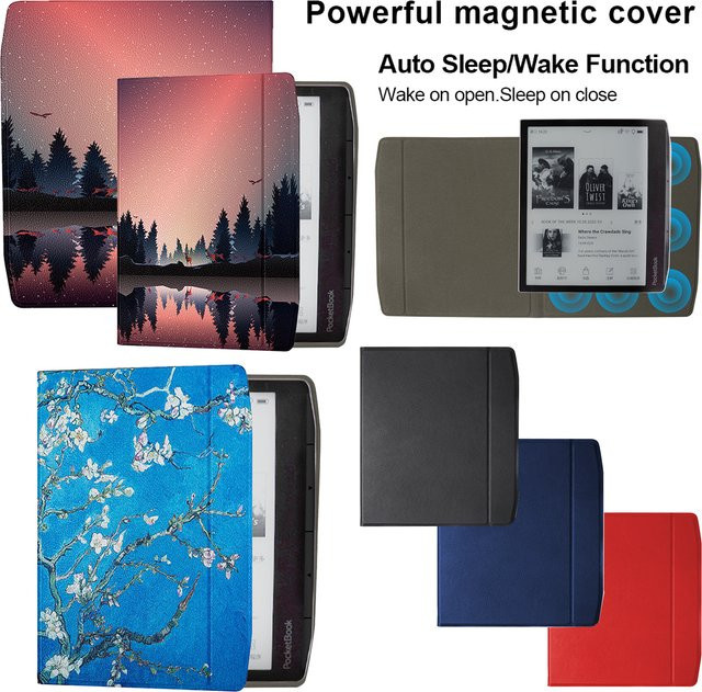 Moboons Schutzhülle für PocketBook Era Fall PB700 7 Zoll in Schwarz mit Auto Wake Sleep Funktion und Magnetverschluss - Bild 1