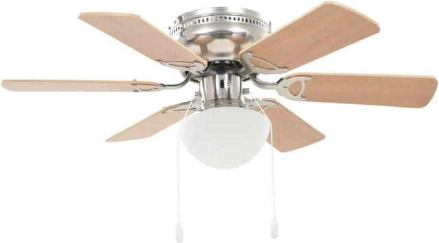 Furnicato Deckenventilator mit Leuchte in Hellbraun, Durchmesser: 82 cm - Bild 1