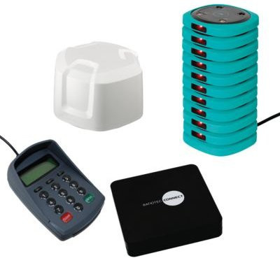 Ratiotec Rufsystem CONNECT Starter-Set mit 10 Pagern, Key-Pad, Base und Repeater in Türkis - Bild 1