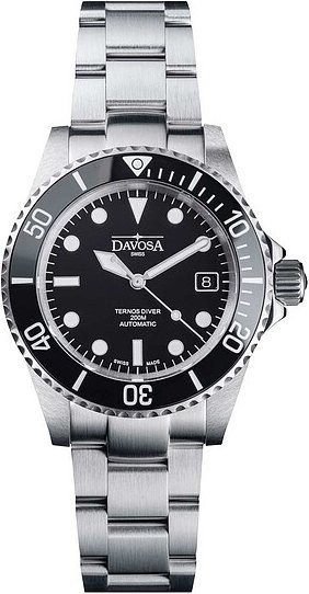 Davosa Armbanduhr Ternos Diver, Automatik, Edelstahl, Schwarz, 40 mm, Herren - Bild 1