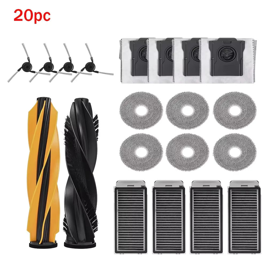 Dreame Ersatzteil-Set für X50 Ultra, L50 Pro Ultra, X50 Master, S40 Enhanced, X50 Pro und L40s Pro Ultra mit HEPA-Filter, Hauptbürste, Seitenbürste und Mopp-Tüchern in Multicolour - Bild 3