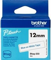 Brother Schriftband Btag-233 in Weiß und Blau für P-Touch N10, N20 und N25BT - Bild 1