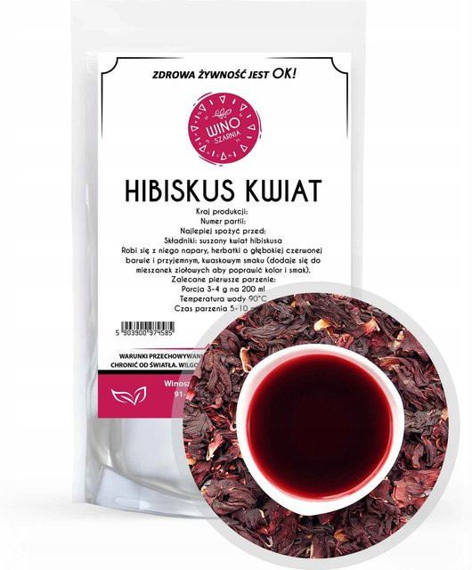 WINO SZARNIA Hibiskus Früchtetee, lose, koffeinfrei, 1 kg - Bild 1