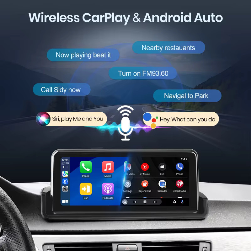 Junsun Multimedia Player mit Linux System für BMW 3er E90 E91 E92 E93, Drahtloses CarPlay und Android Auto mit IPS Touchscreen, Schwarz - Bild 4