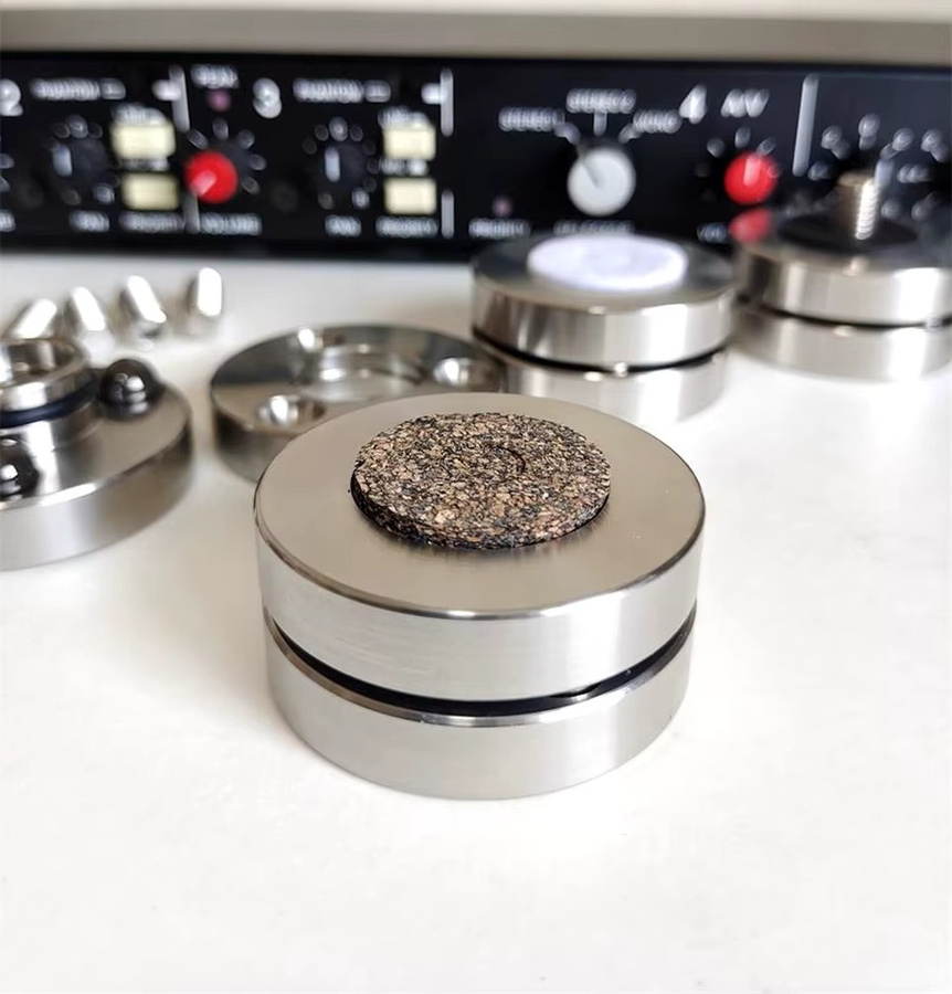 ERISU AUDIO HiFi Audio Edelstahl Lautsprecher Ständer Spikes in Silber zur Isolation und Anti-Stoßdämpfung für Lautsprecher und Racks - Bild 2