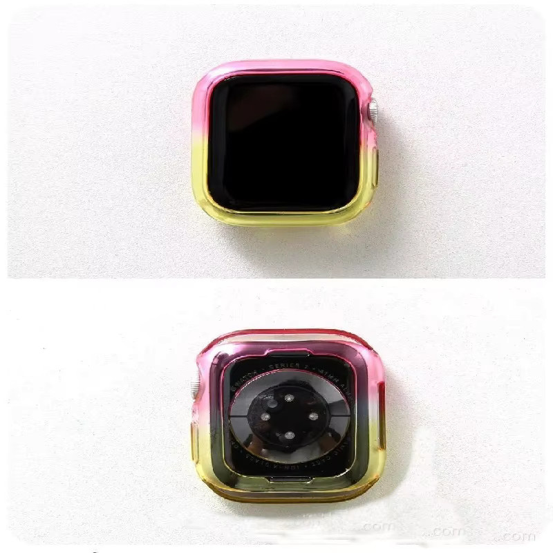 Transparente TPU-Soft-Hülle mit Farbverlauf für Apple Watch S11 Ultra in Multicolour (Transparent, Purple, Blue) – Kratzfeste und stoßfeste Schutzhülle - Bild 4