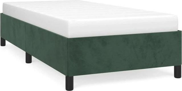 vidaXL Bettgestell aus Samt in Dunkelgrün, B/T/H: 80 x 200 x 35 cm - Bild 1