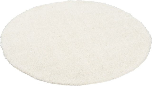 Pergamon Aloha Hochflor Langflor Teppich Weiss Rund Durchmesser: 150 cm - Bild 1