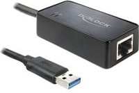 Delock USB 3.0 auf Gigabit-LAN Adapter in Schwarz mit USB-A und Ethernet/LAN Anschluss - Bild 1