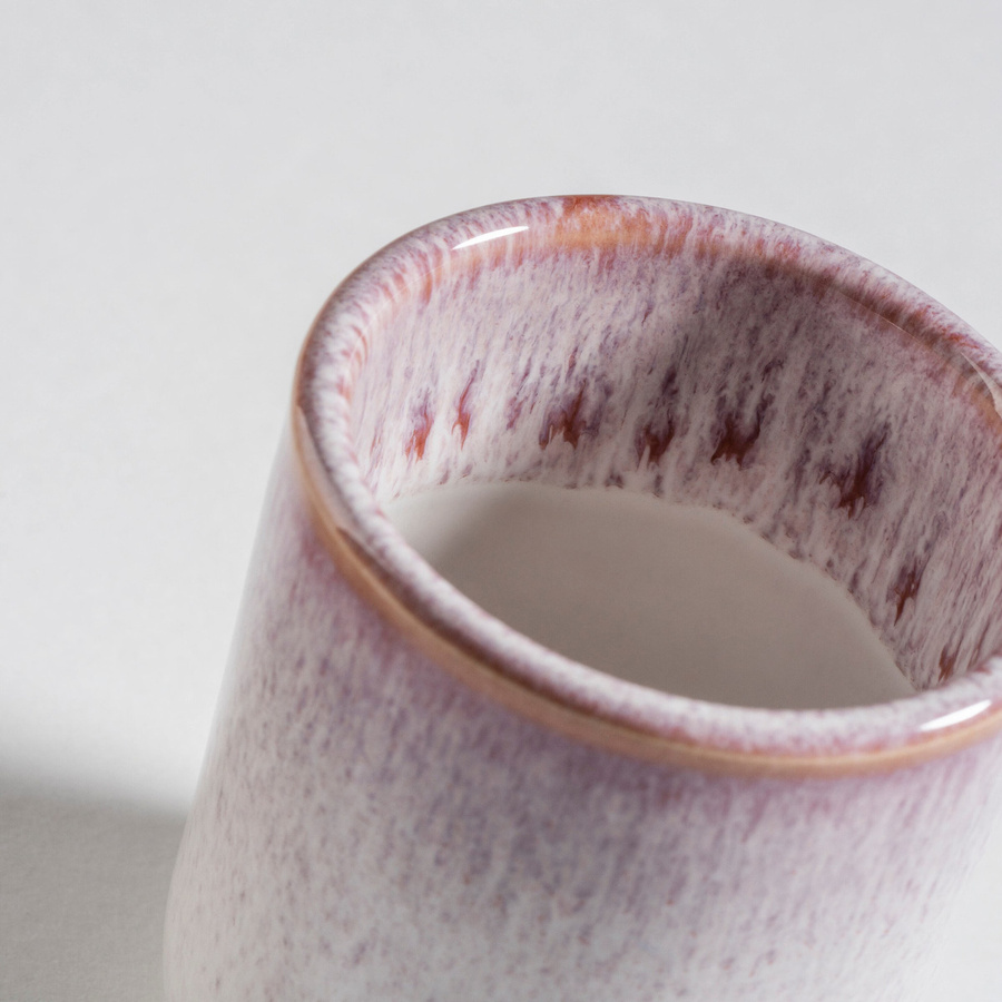 Gipfelstück Espressobecher-Set Alpenwiese aus Steinzeug in Pink und Weiß mit floralem Design - Bild 2