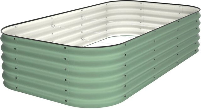 VidaAtHome.de ALVARE Gartenbeet aus Metall in Waldgrün und Schwarz, B/T/H: 202 x 108 x 43 cm - Bild 1