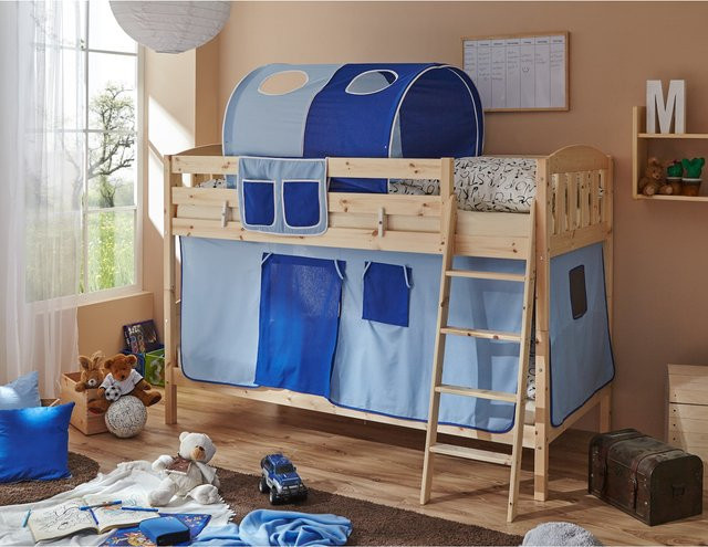 TiCAA Etagenbett Erni Country-V aus Kiefer in Natur Braun - Bild 1
