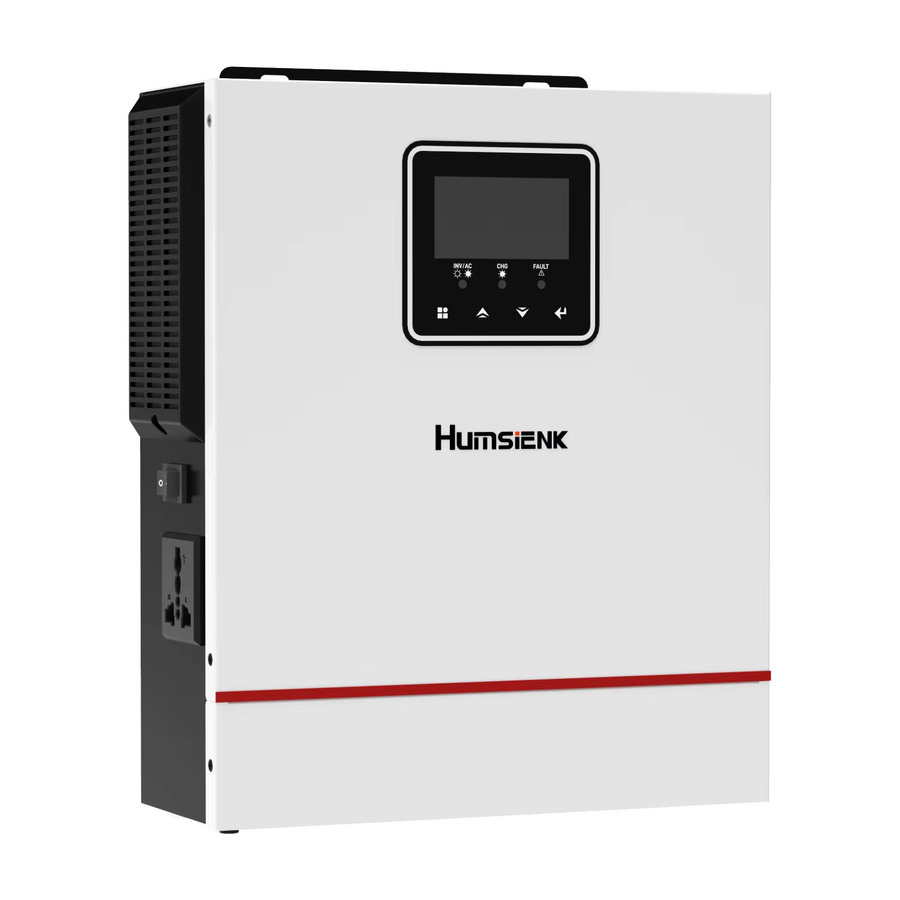 Humsienk 12V Hybrid-Solarwechselrichter 1000W mit 40A MPPT Solarladegerät, Reiner Sinuswellen-Wechselrichter mit Doppelausgang, DC zu AC 230V, Farbe: Weiß - Bild 1