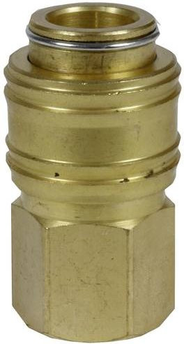 Einhell Druckluft-Schnellkupplung aus Messing mit R 1/4 Zoll Innengewinde in Gold - Bild 1