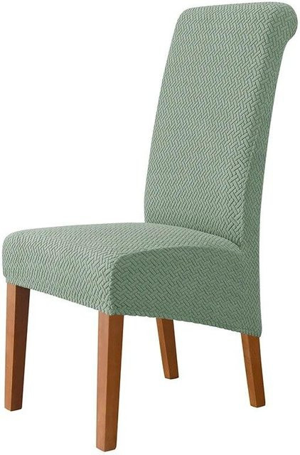 Universeller Stretch-Stuhlbezug aus Jacquard mit hoher Rückenlehne für Esszimmer und Hotels, XL Größe (60-75 cm), waschbar - Bild 1