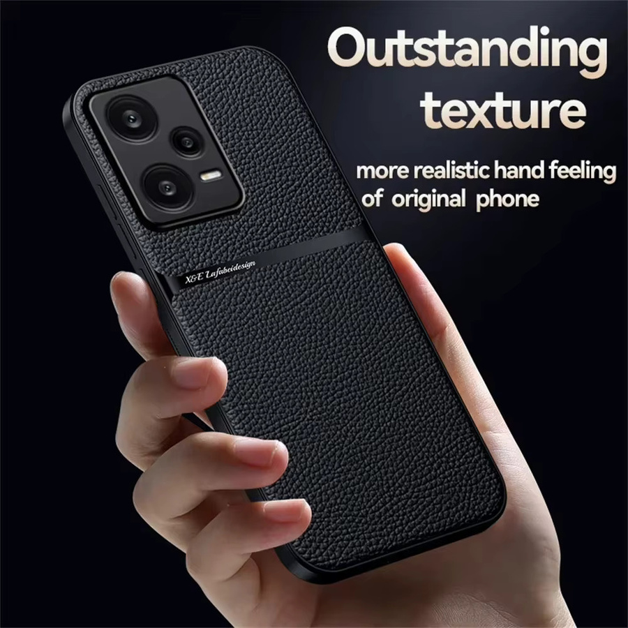 Stoßfeste Magnet-Schutzhülle aus Leder für Xiaomi Redmi Note 14 13 12 11 Pro 5G 4G 11S 14C 13C und Poco X7 M6 in Schwarz oder Blau - Bild 1